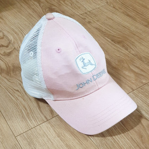 존디어 핑크 트러커햇 여성 메쉬캡 모자
