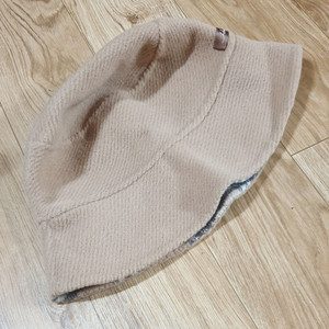 핸드메이드 모직 체크 무늬 벙거지 버킷햇 모자