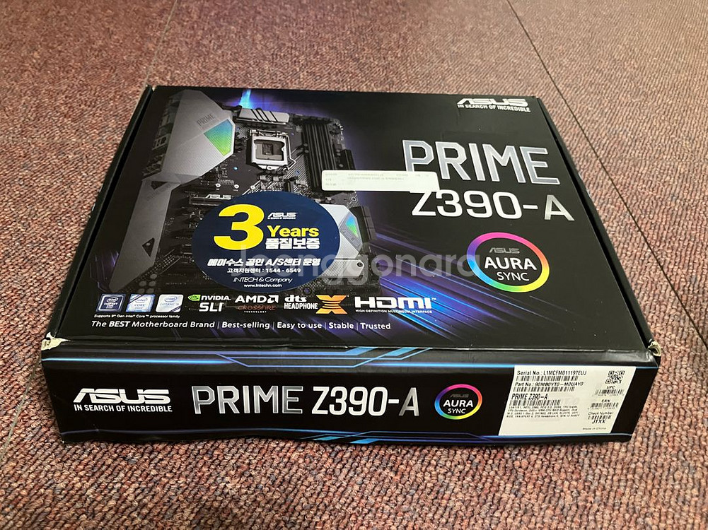 ASUS PRIME Z390-A 메인보드--0