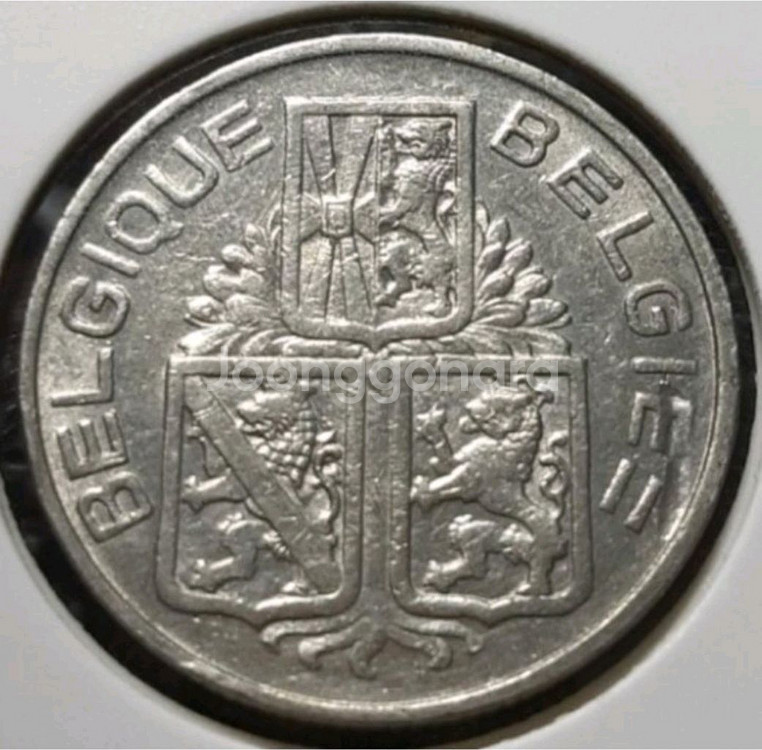 벨기에 1939년 1프랑.외국주화 주화 화폐 동전--1