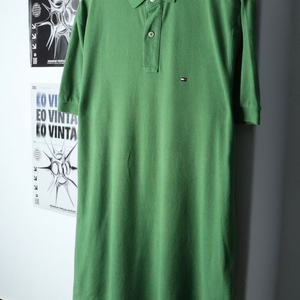 (L-XL) 타미힐피거 반팔 카라 티셔츠 그린