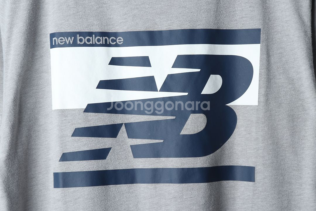 (L-XL) 뉴발란스 반팔 티셔츠 그레이 올드스쿨--4