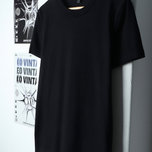 (S) 코스 반팔 티셔츠 블랙 무지