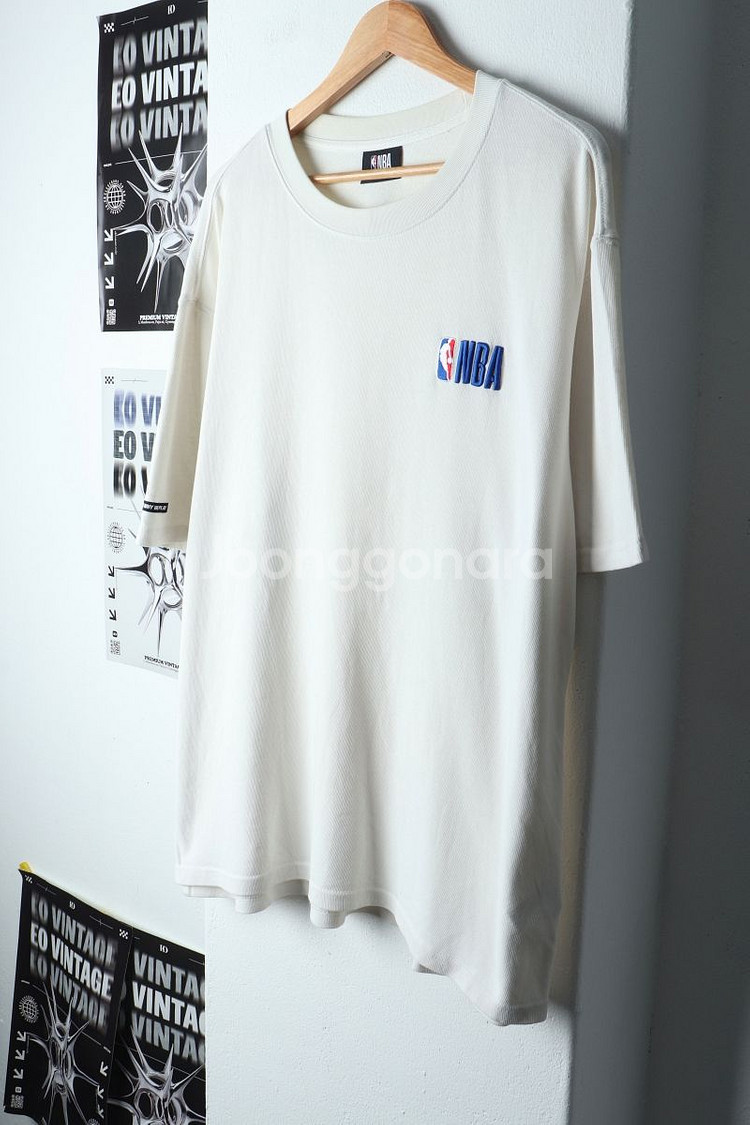 (XL) NBA 엔비에이 반팔 티셔츠 화이트 니트--0