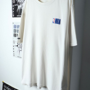 (XL) NBA 엔비에이 반팔 티셔츠 화이트 니트