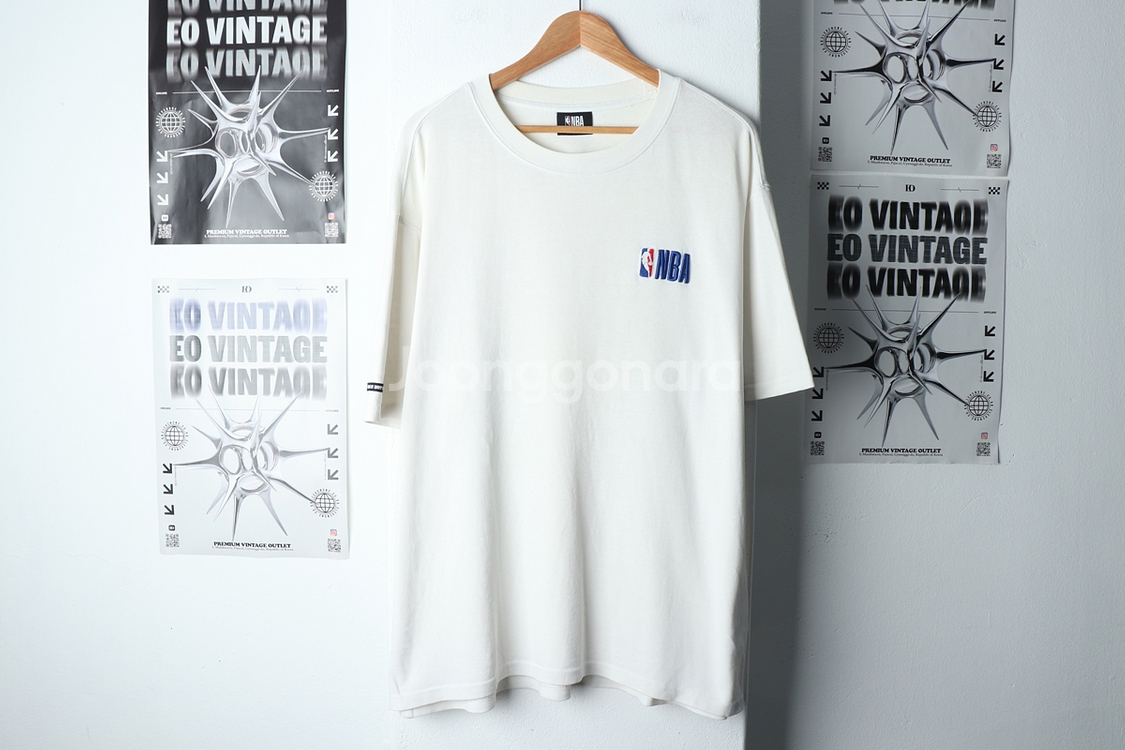 (XL) NBA 엔비에이 반팔 티셔츠 화이트 니트--1