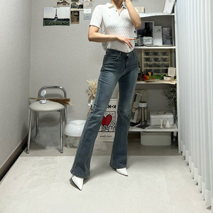 DNSR 시그니처 플레어 데님 팬츠 블루 부츠컷 청바지