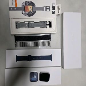 애플워치9 45mm GPS 실버 팝니다