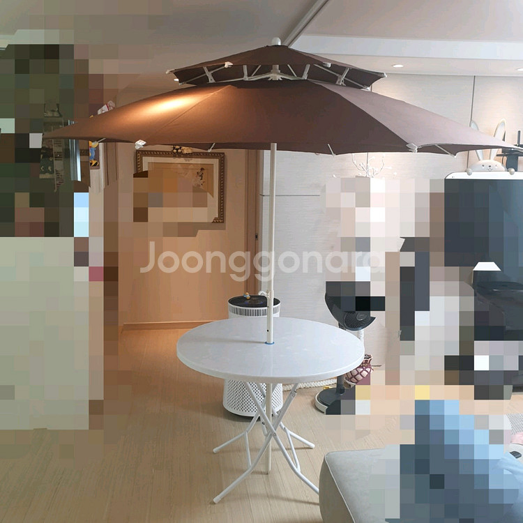 식탁 테이블 접이식 야외 테라스 특대형 테이블 의자세트--0