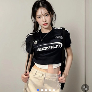 y2k 반팔 크롭티