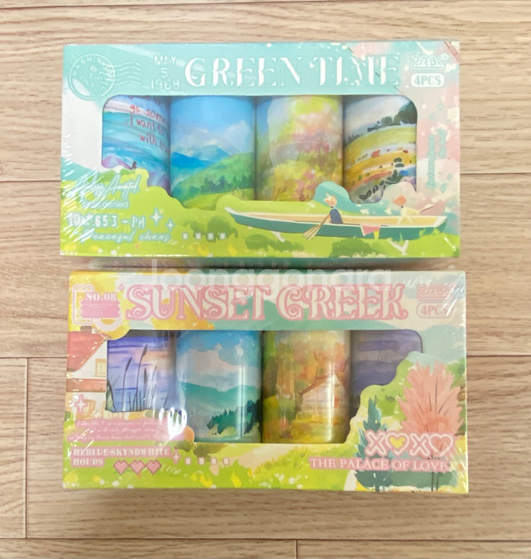 마스킹테이프, 다꾸 풍경스티커, 인물스티커, 총40롤--2