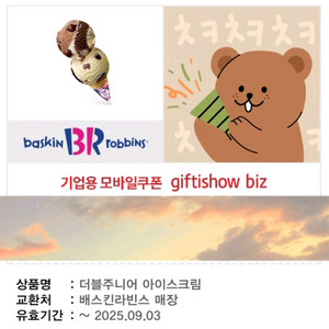 배라 더블주니어/싱글 기프티콘