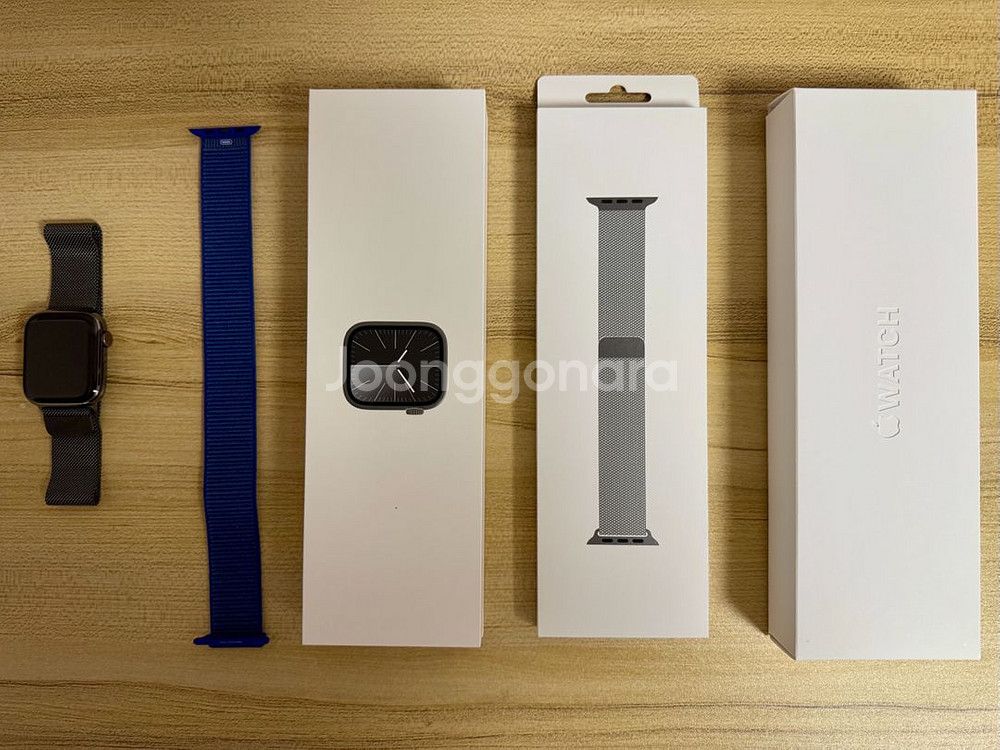 애플워치9 45mm 스테인리스 그라파이트 셀룰러--0
