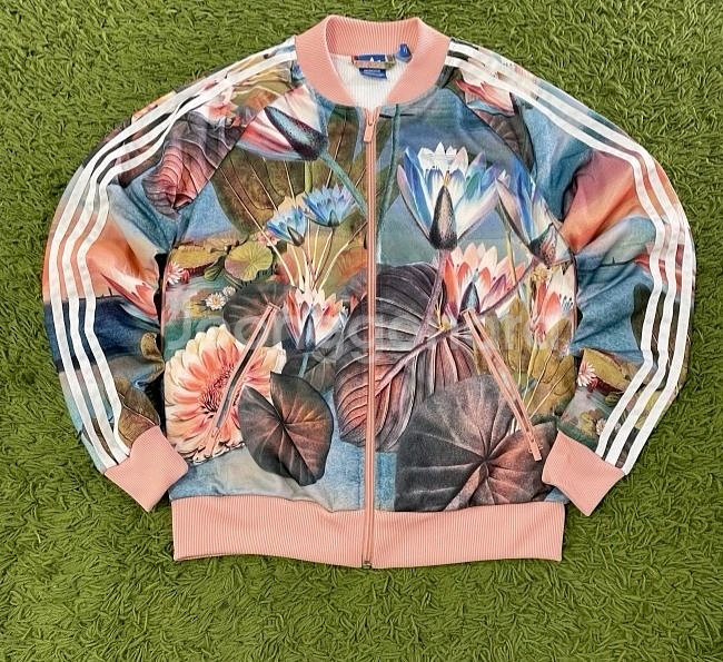 아디다스 희귀 플라워 패턴 트랙탑 져지집업 90/S--0