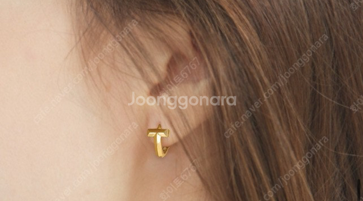 티파니st. T 와이어 이어링(새상품) 로즈골드--1