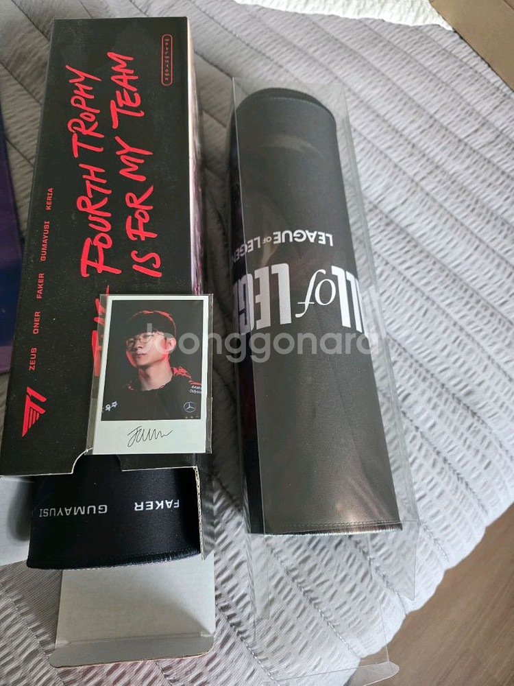 t1 23 월즈우승 장패드 +페이커 포토카드--0