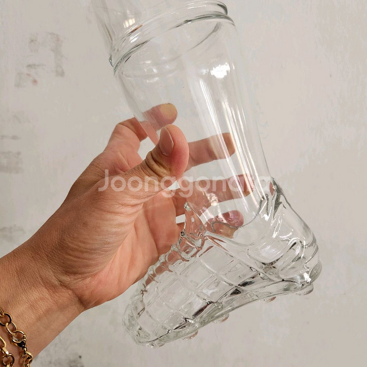 축구화 모양 유리컵 0.5L 비어잔--4