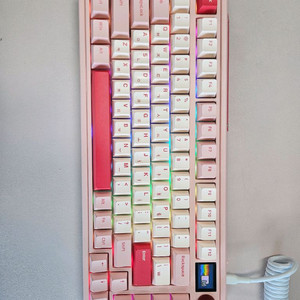 FL-ESPORTS CMK75 핑크 저소음 크림축