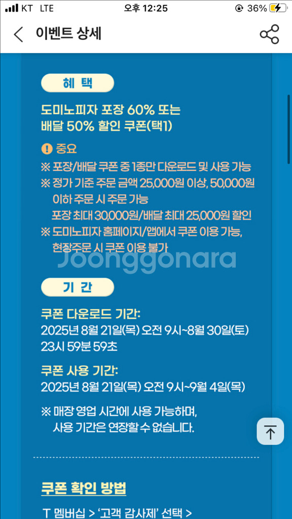 도미노피자 포장60% 할인쿠폰--1