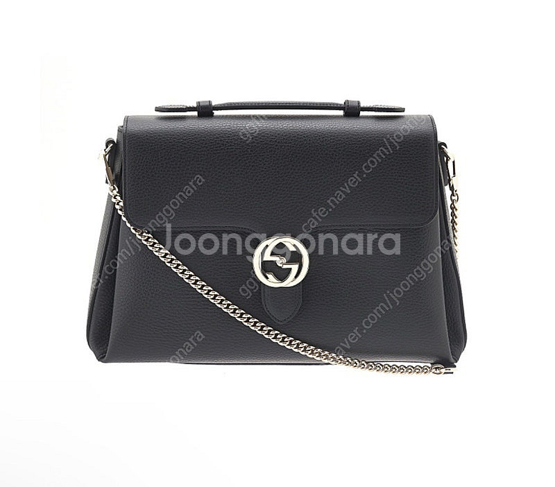 구찌 GG 인터로킹 탑핸들 체인백 라지(영수증 보유)--9