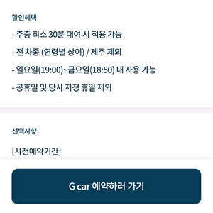 롯데렌트카 G카 100시간 이용권