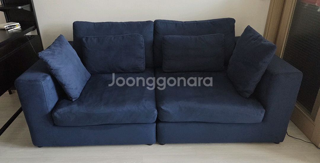 한샘 아쿠아텍스 패브릭 3인용 소파--0