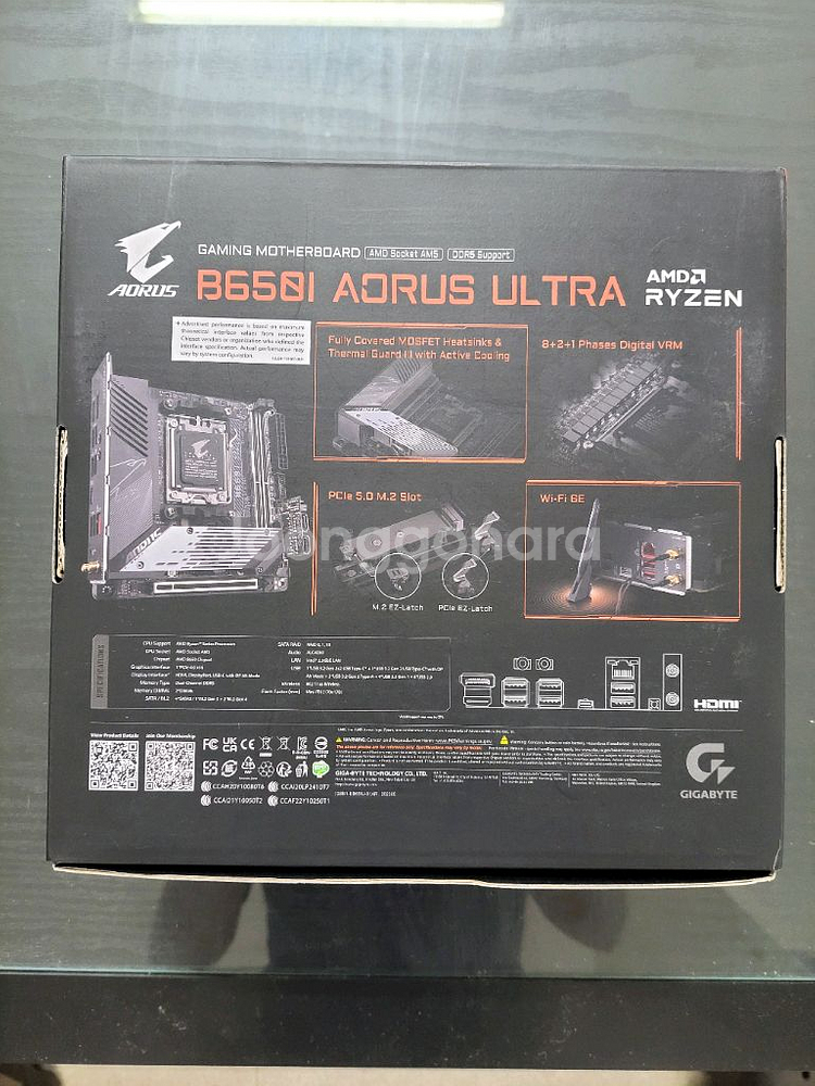 미개봉)기가바이트 b650i 어로스 ultra 메인보드--1