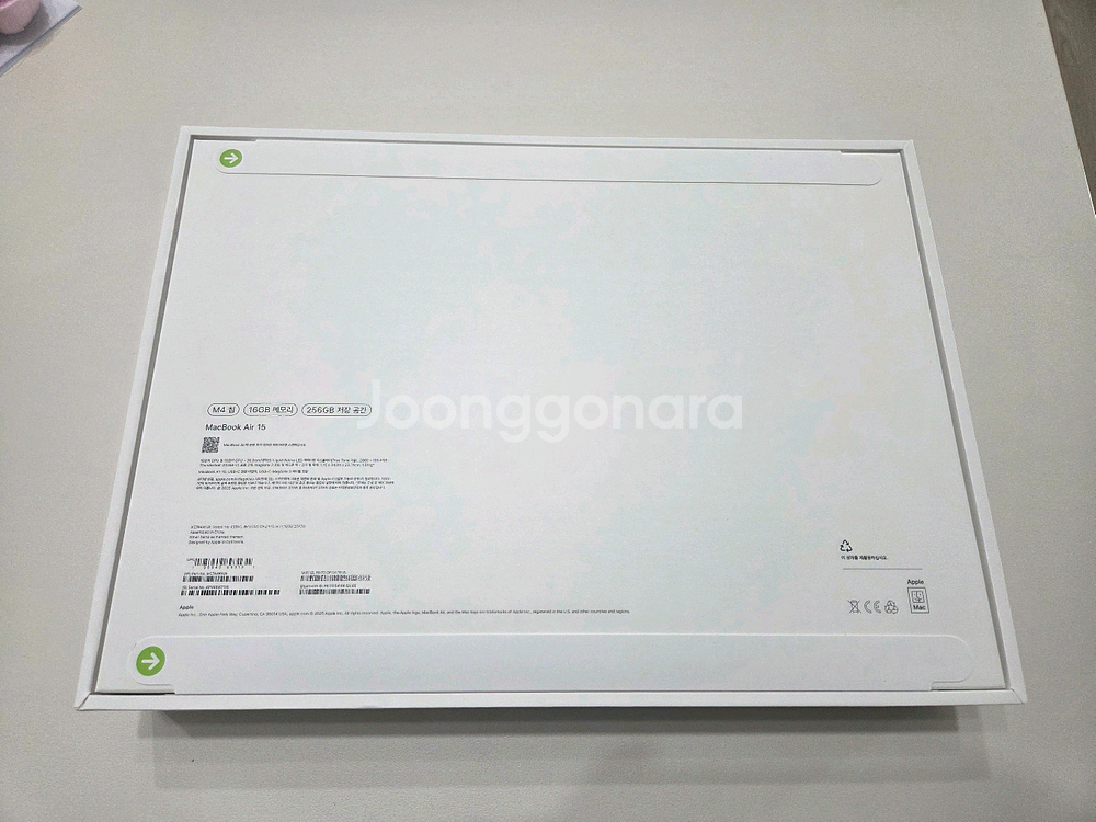 맥북에어 m4 15인치 스카이블루 기본모델--1