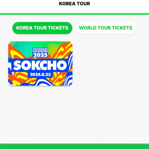 8월23일 속초워터밤 티켓