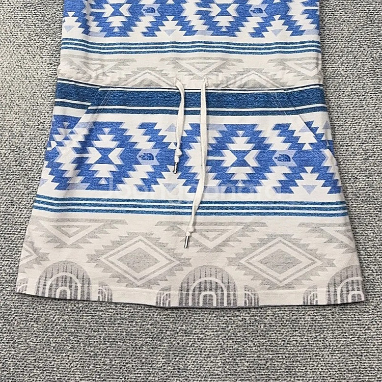 노스페이스 빈티지 패턴 반팔 카라 원피스 S--3