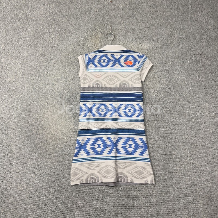 노스페이스 빈티지 패턴 반팔 카라 원피스 S--1