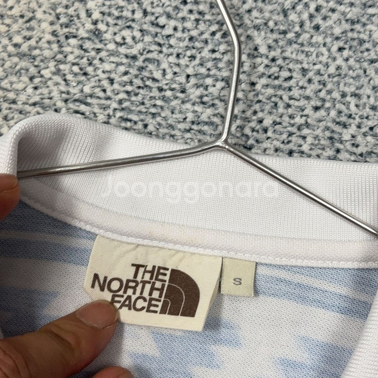 노스페이스 빈티지 패턴 반팔 카라 원피스 S--4