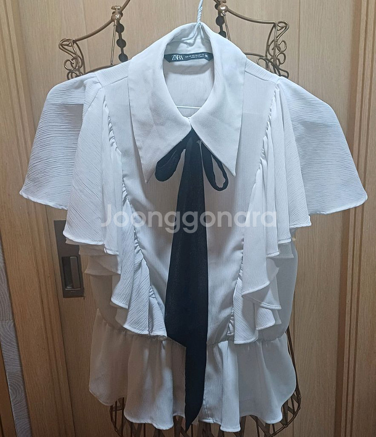 ZARA 자라 화이트 블라우스 XS size--1
