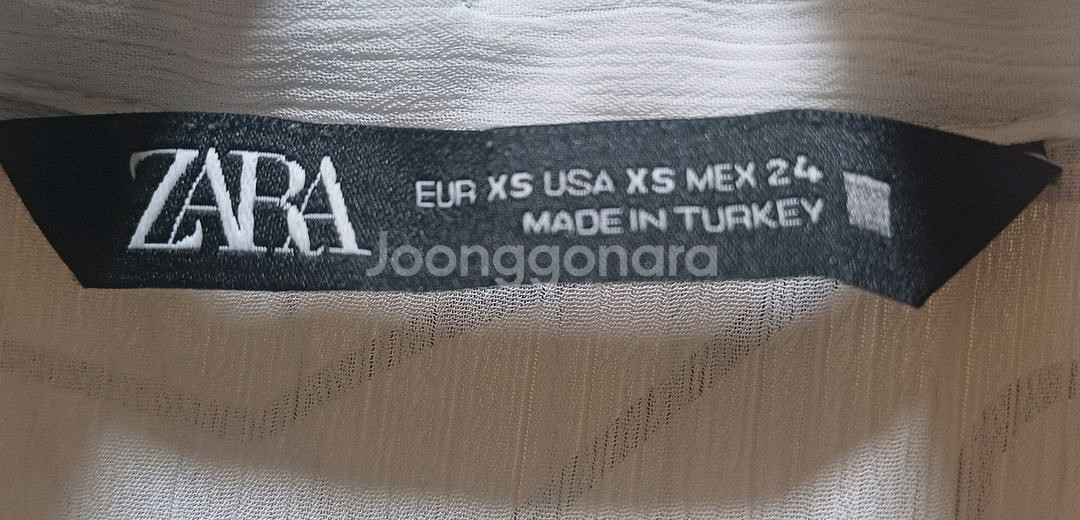 ZARA 자라 화이트 블라우스 XS size--3