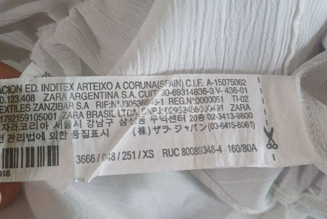 ZARA 자라 화이트 블라우스 XS size--4