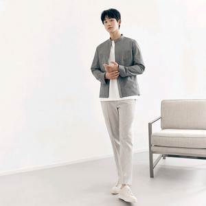 (정해인착장)마인드브릿지 쿨 투톤 폴리 자켓 셋업