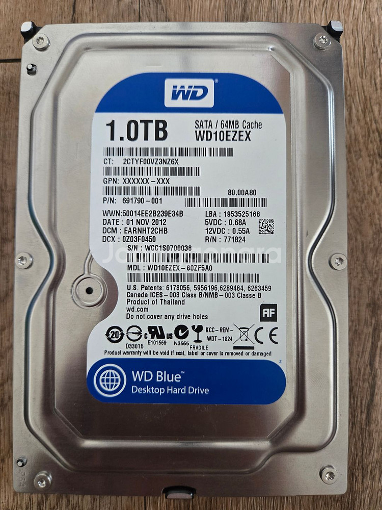 WD Blue HDD 1TB WD10EZEX--0