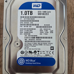 WD Blue HDD 1TB WD10EZEX