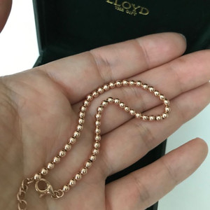 로즈골드 6g 14k 볼팔찌 3mm 상태 매우 좋음 (