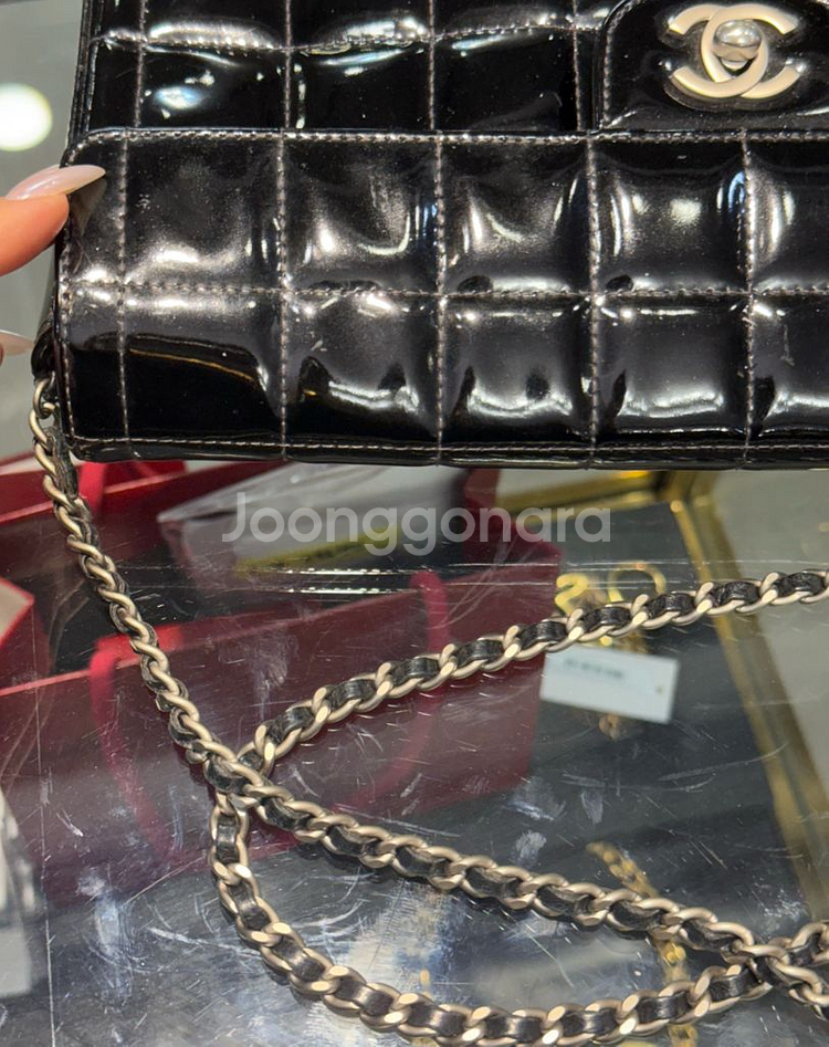 샤넬 초코바 숄더백--5