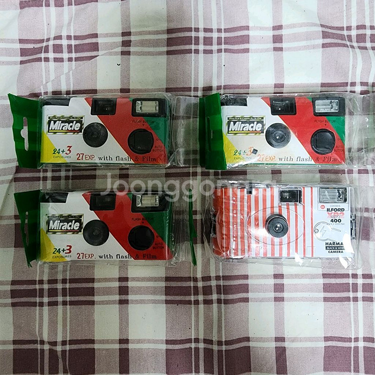 일회용 필름카메라 4개 일괄판매--0