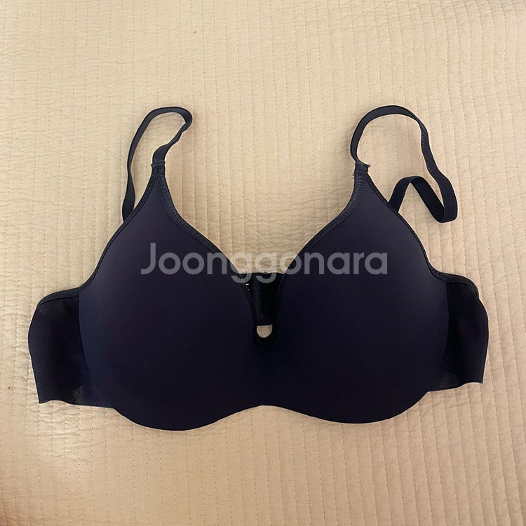 여성 와이어 브라 속옷 네이비--0