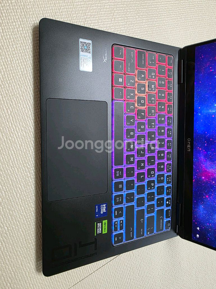 신품급 OLED 오멘14 게이밍노트북 울트라7 16램--1