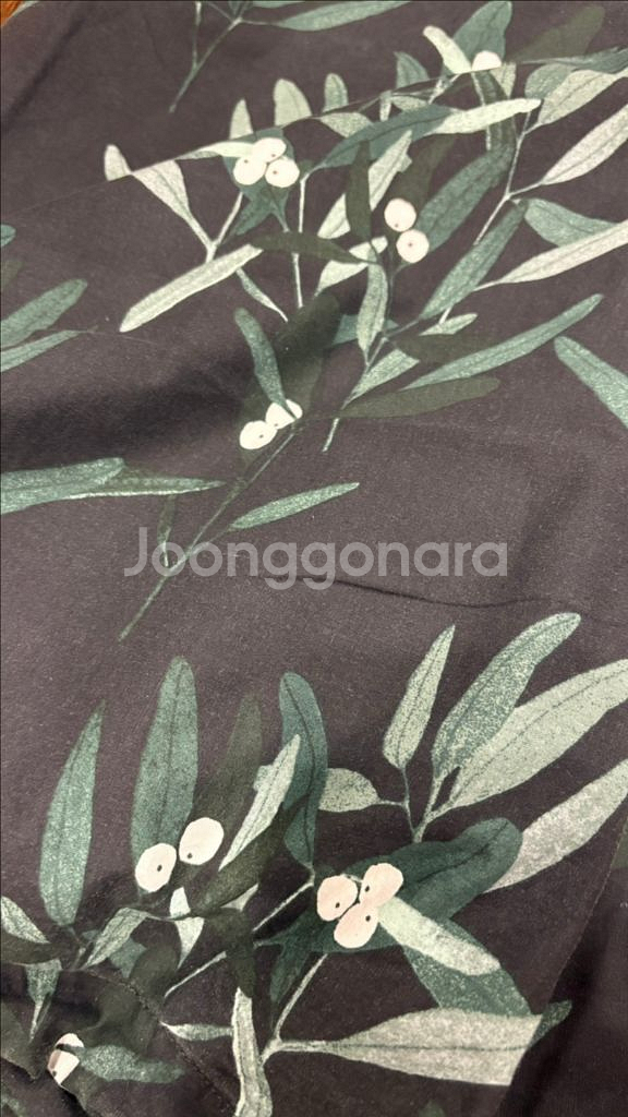 H&M 올리브 블랙 이불 커버 더블 미사용 제품--3