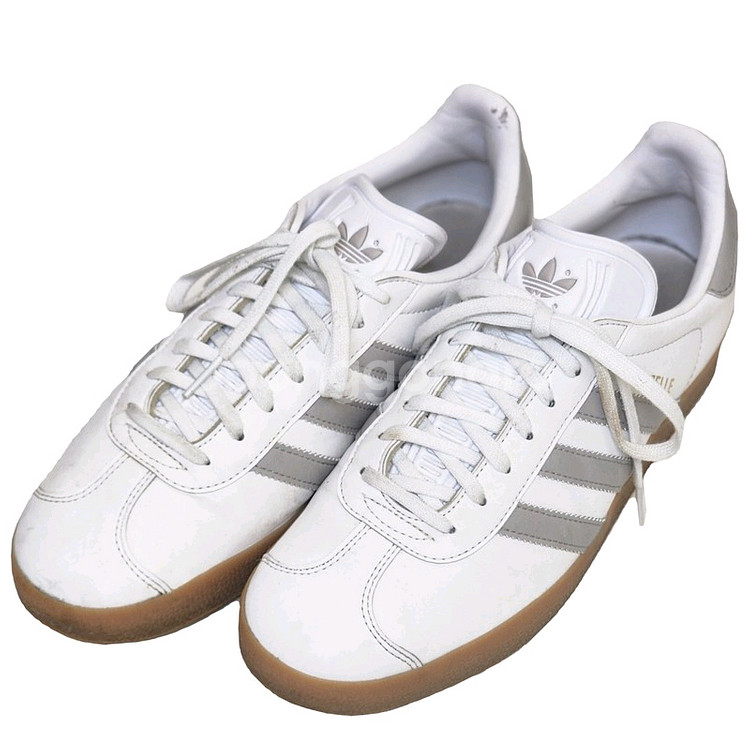 ADIDAS 가젤 화이트 그레이 260--0