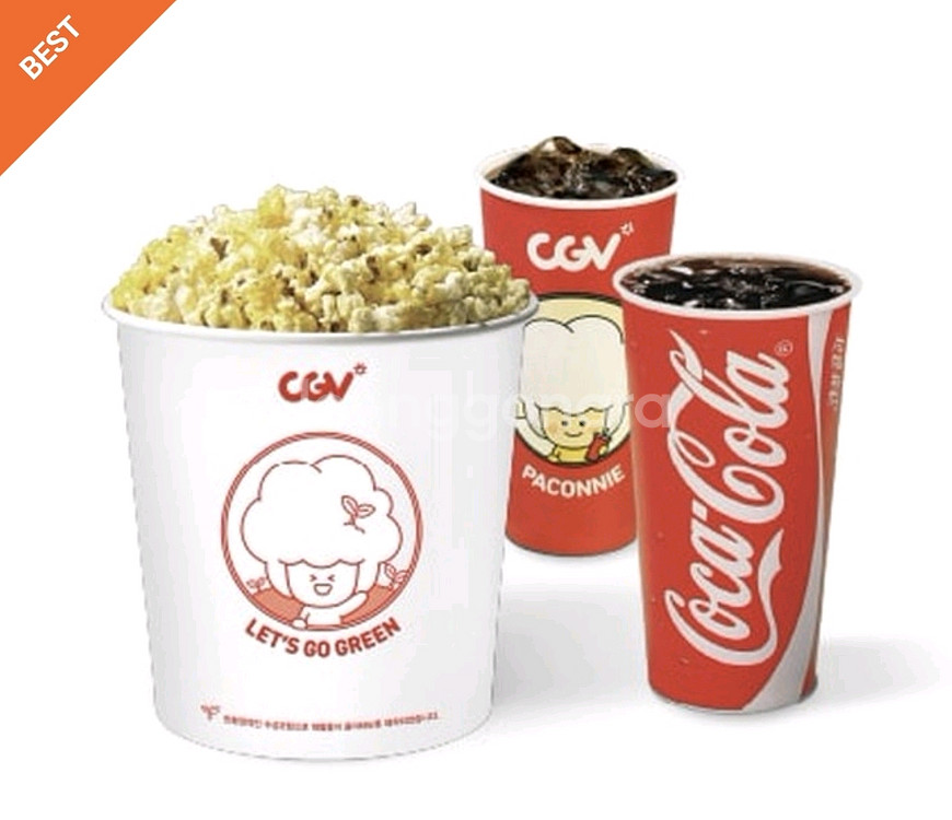 메가박스 롯데시네마 CGV 생일콤보 탄산 카라멜팝콘--0