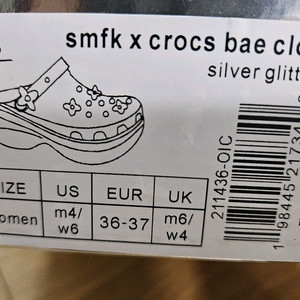 크록 클로그 smfk w6사이즈