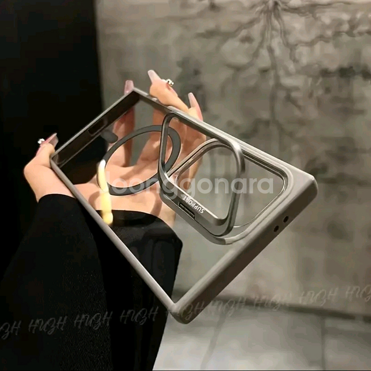 갤럭시 S23FE 브라켓 투명 폰 케이스 미개봉--0