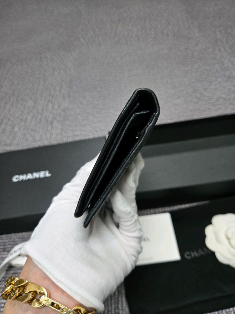 [특가][정품]샤넬 깜봉 가죽 장지갑--2