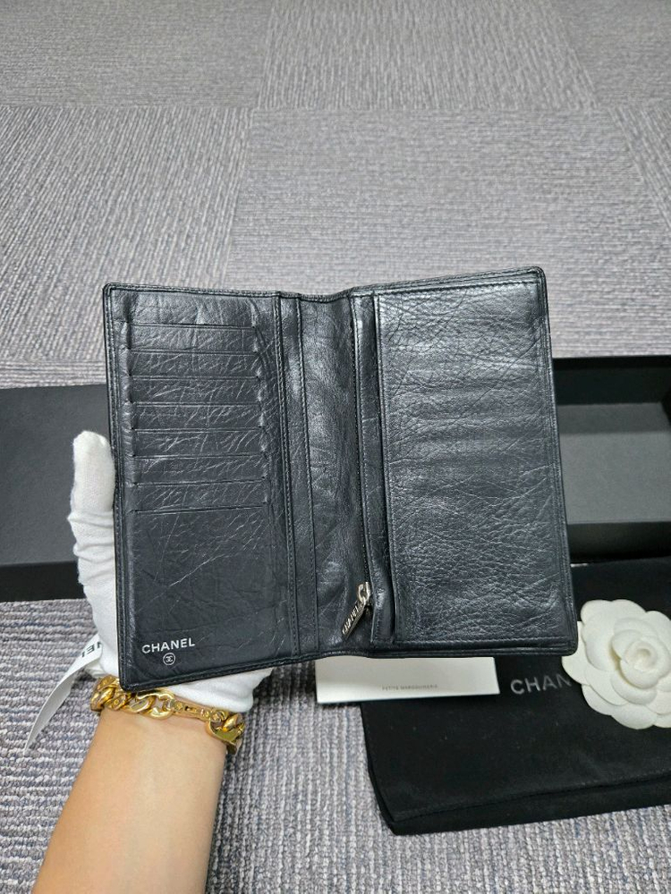 [특가][정품]샤넬 깜봉 가죽 장지갑--4